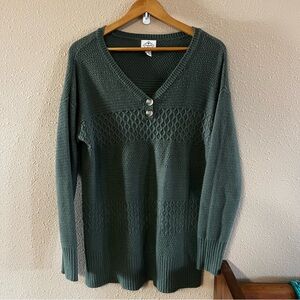 St. John's Bay Deep Green V-Neck Sweater